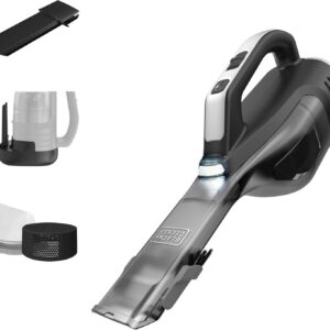 BLACK+DECKER dustbuster AdvancedClean Handheld Vacuum Cordless, Compact Home and Car Vacuum with Crevice Tool, Rotating Nozzle and Charging Station, Large Dust Bowl (CHV1410L)