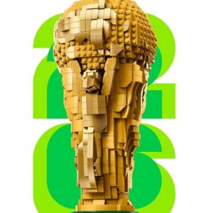 FIFA World Cup Official Trophy Building Set - Kit for Display in Bedroom, Home Office, Book Shelf - Soccer Fans Collectible - with World Cup 2026 Minifigure - Gift for Fans - 43020